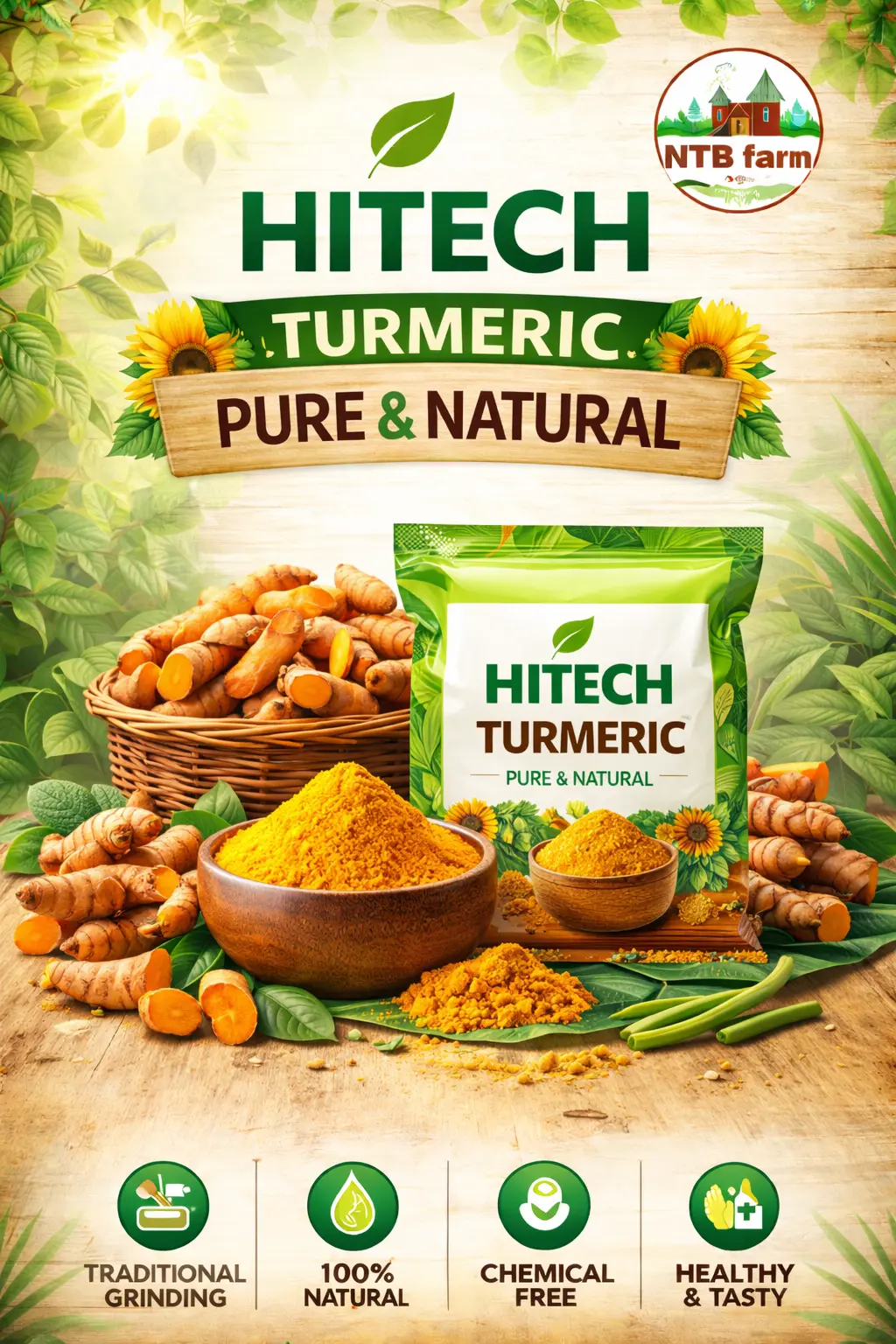 High Curcumin Erode Turmeric Fingers and Bulbs